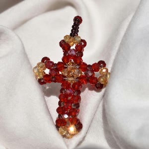 Beaded Cross, cross ornament