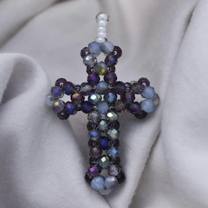 Beaded Cross, cross ornament