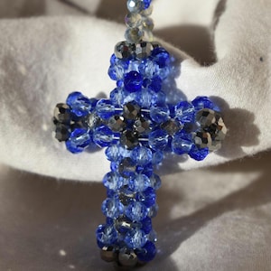 Beaded Cross, cross ornament