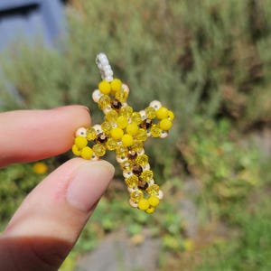 Beaded Cross, cross ornament