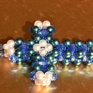 Beaded Cross, cross ornament