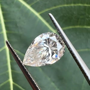 GRA Certified Pear Shape Moissanite Stones D VVS1 Sizes 4x6 mm to 12x16 mm USA Stock