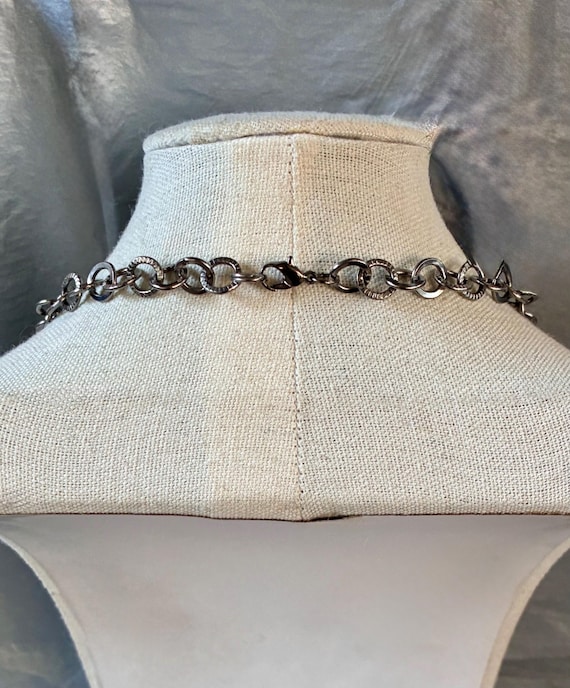 Silver Tone and Rectangular Green Marbled Lucite … - image 13