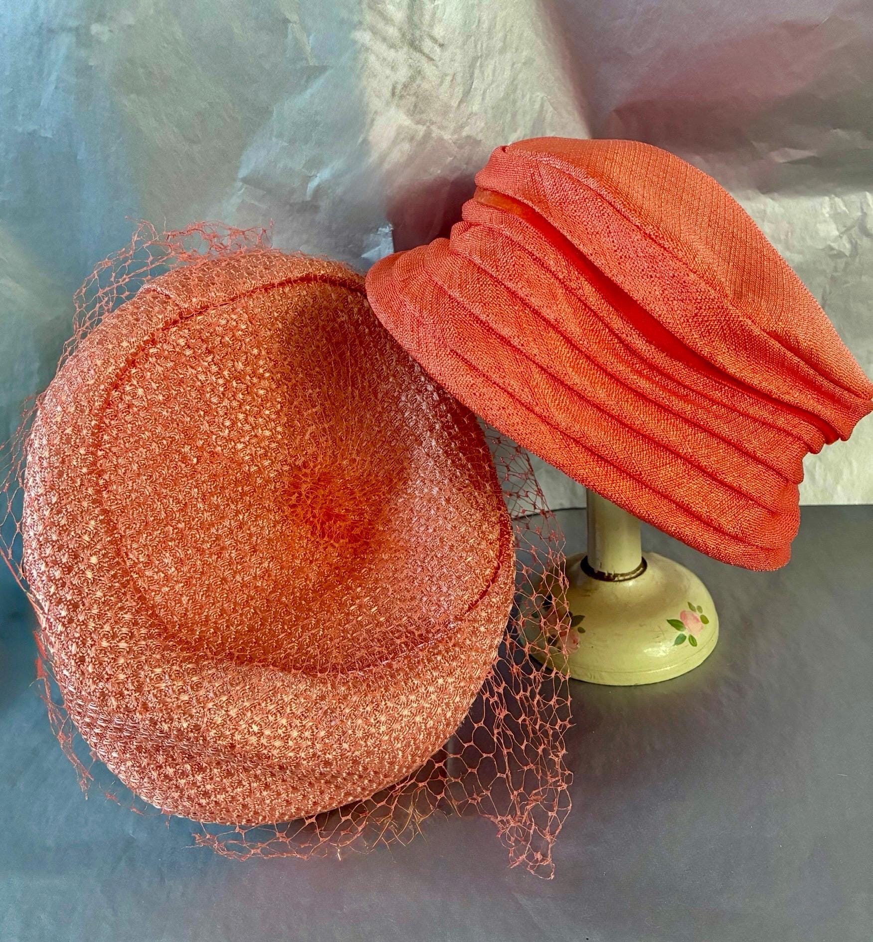 Peach Pillbox Hat - Etsy display picture 2