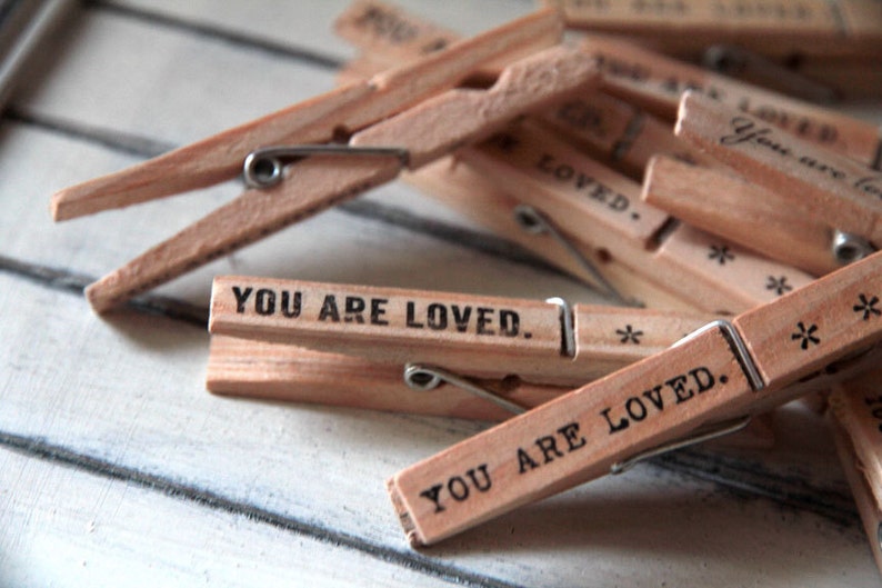 Clothespins escort card holder note holder photo clipper Etsy