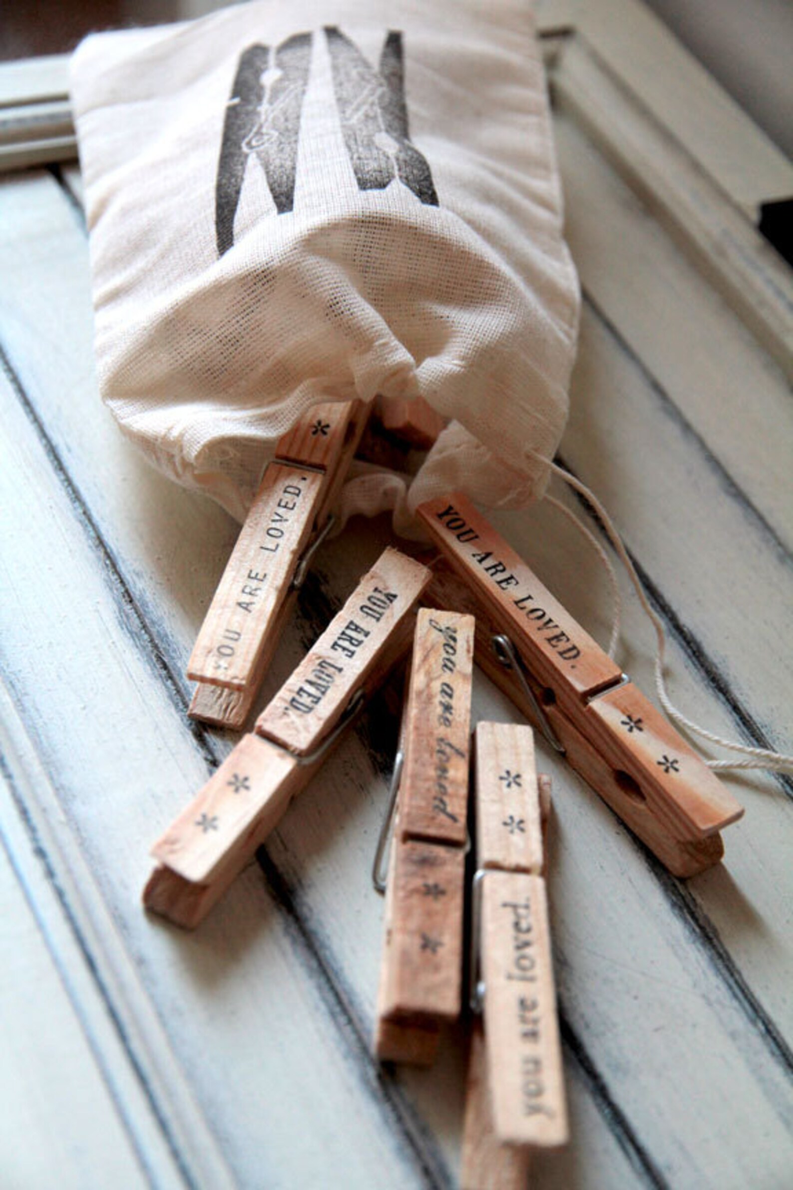Clothespins escort card holder note holder photo clipper Etsy