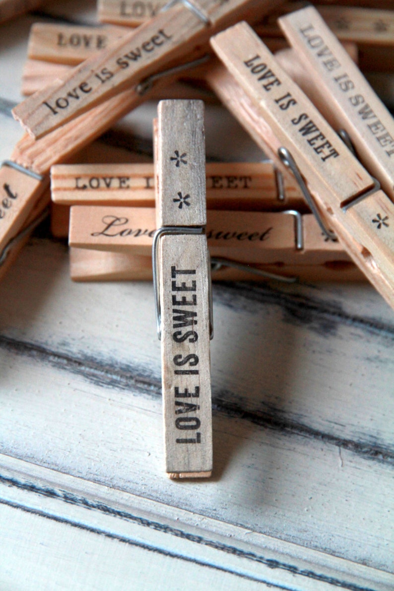 Clothespins escort card holder note holder photo clipper Etsy