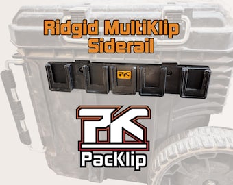 PacKlip, MultiKlip Siderail for Ridgid 2.0 Pro Gear Roll Box Accessories System