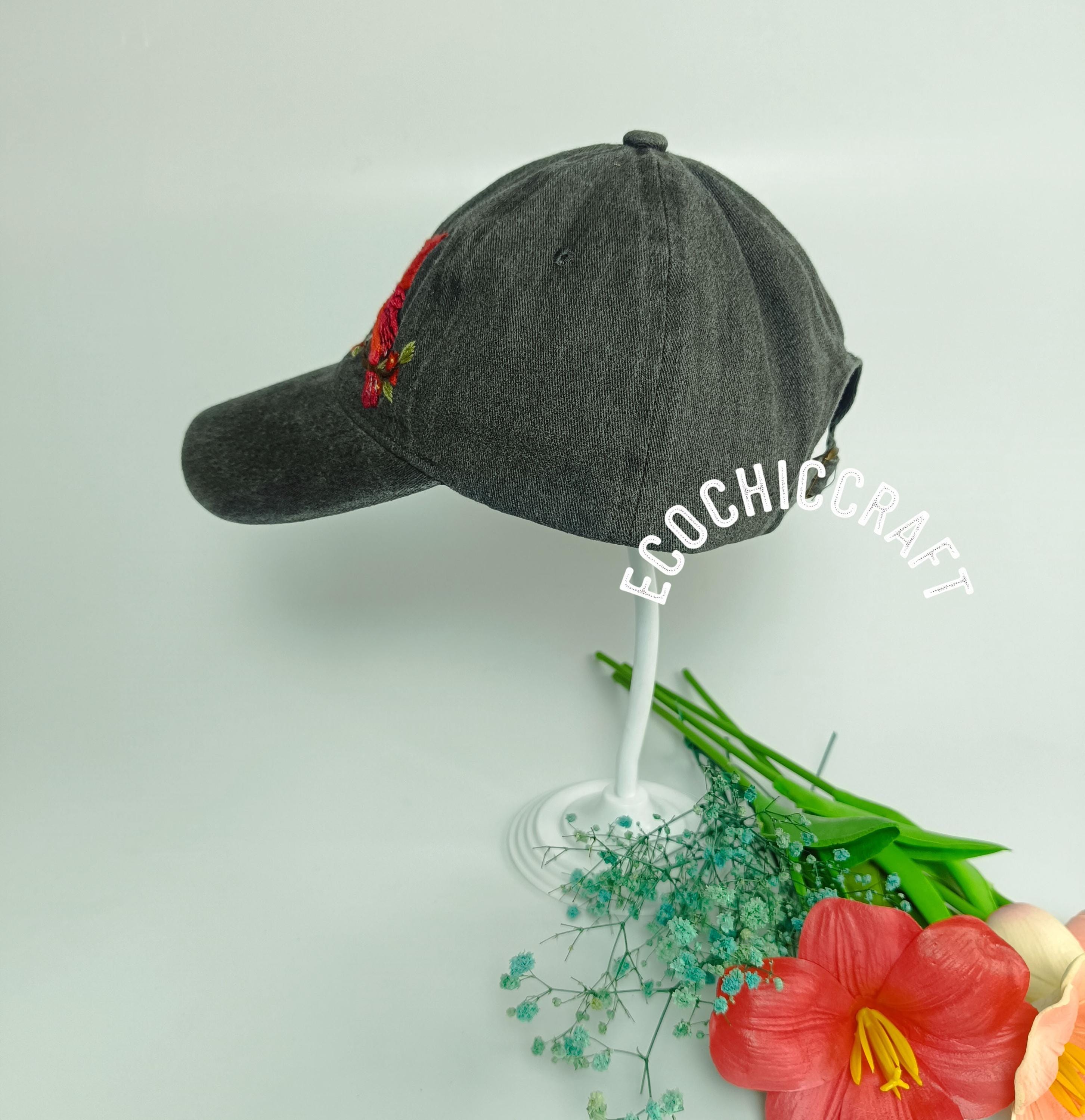 Elegant Red Hat with Floral and Bird Embroidery il_fullxfull.5910643985_a9pw.jpg main image 4