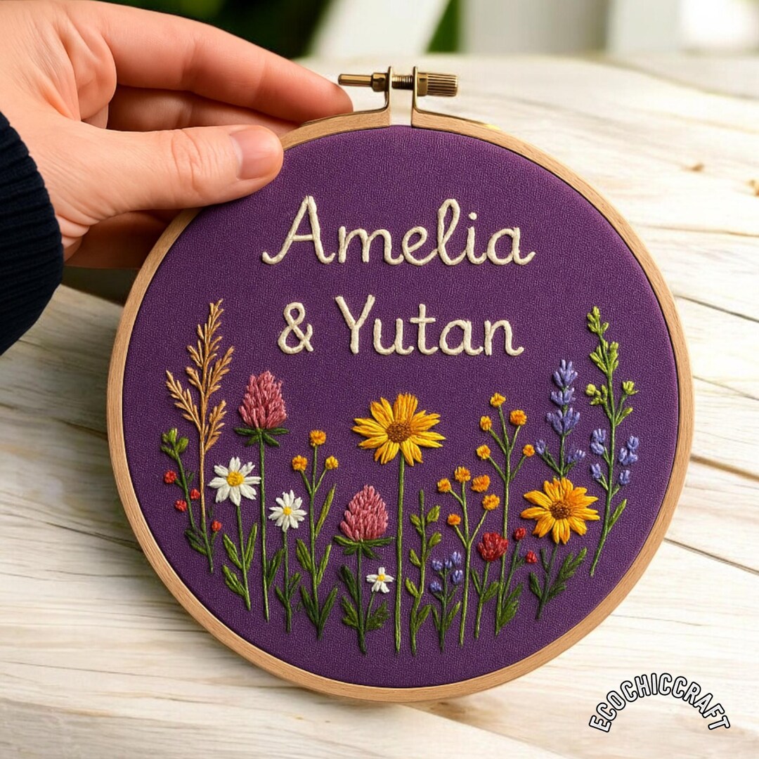 Curated visual reference: Hand Embroidered Flower Garden Hoop Art Floral Garden Wall Decor Photo Inspiration