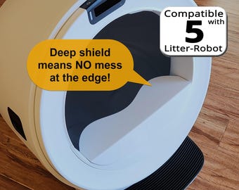 Litter-Robot 5 No-Edge-Mess Zaun – Verhindert Verschmutzungen am Rand und Streuverteilung dank tiefer Plattform – Zubehör von Drittanbietern