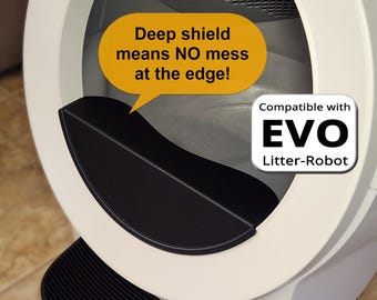 Litter-Robot EVO No-Edge-Mess Fence - Stoppt die Kantenverfolgung und die Verfolgung von Unsauberkeiten mit einer tiefen Plattform