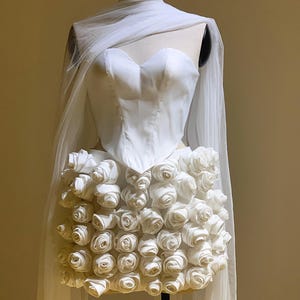 Custom Wedding Dress / Corset Wedding Dress / Elegant Bridal Separates / Two Piece Wedding Dress / Wedding Short Dress / Corset / Corset Top