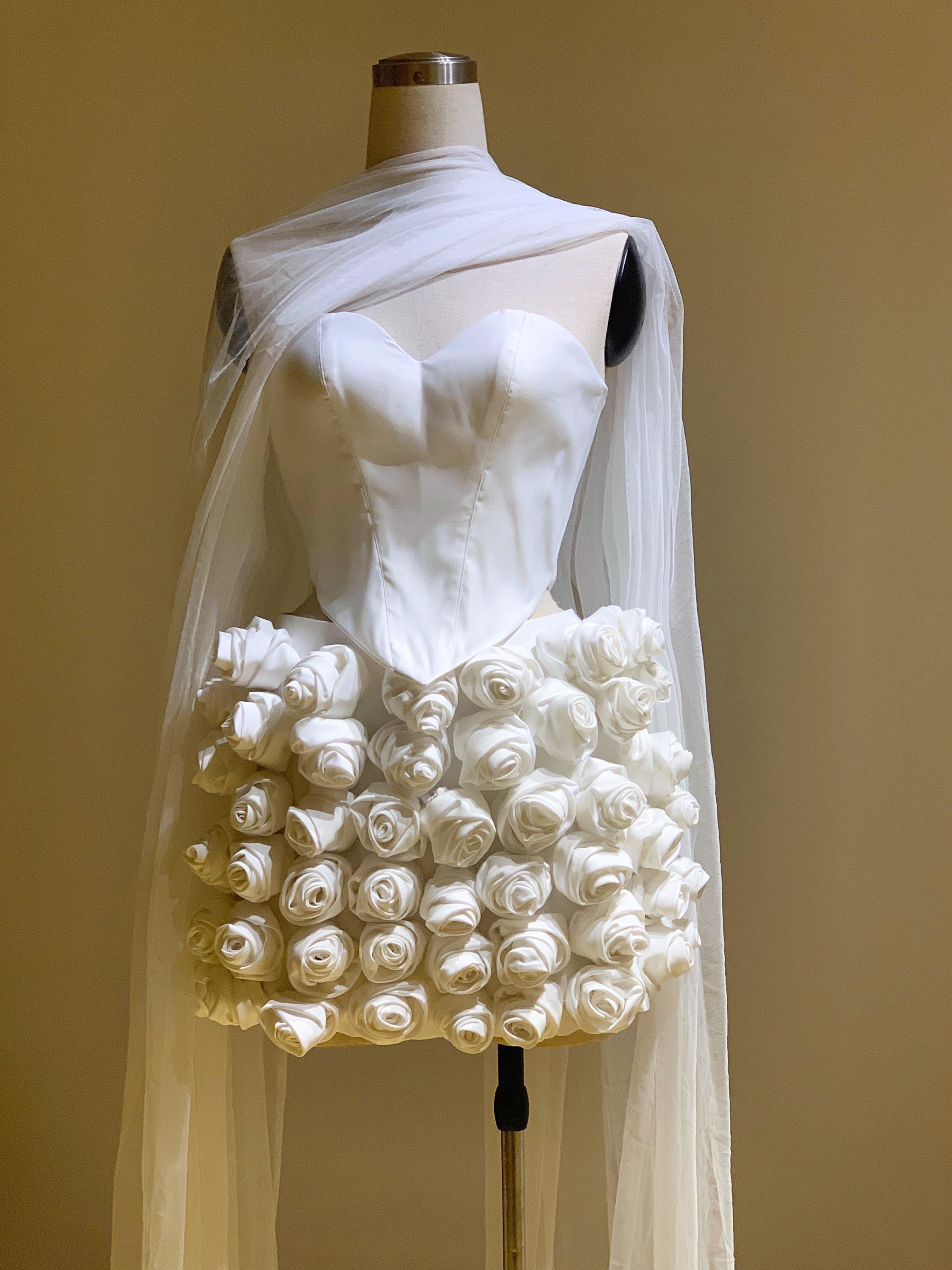 etsy corset wedding dress White Satin Wedding Corset