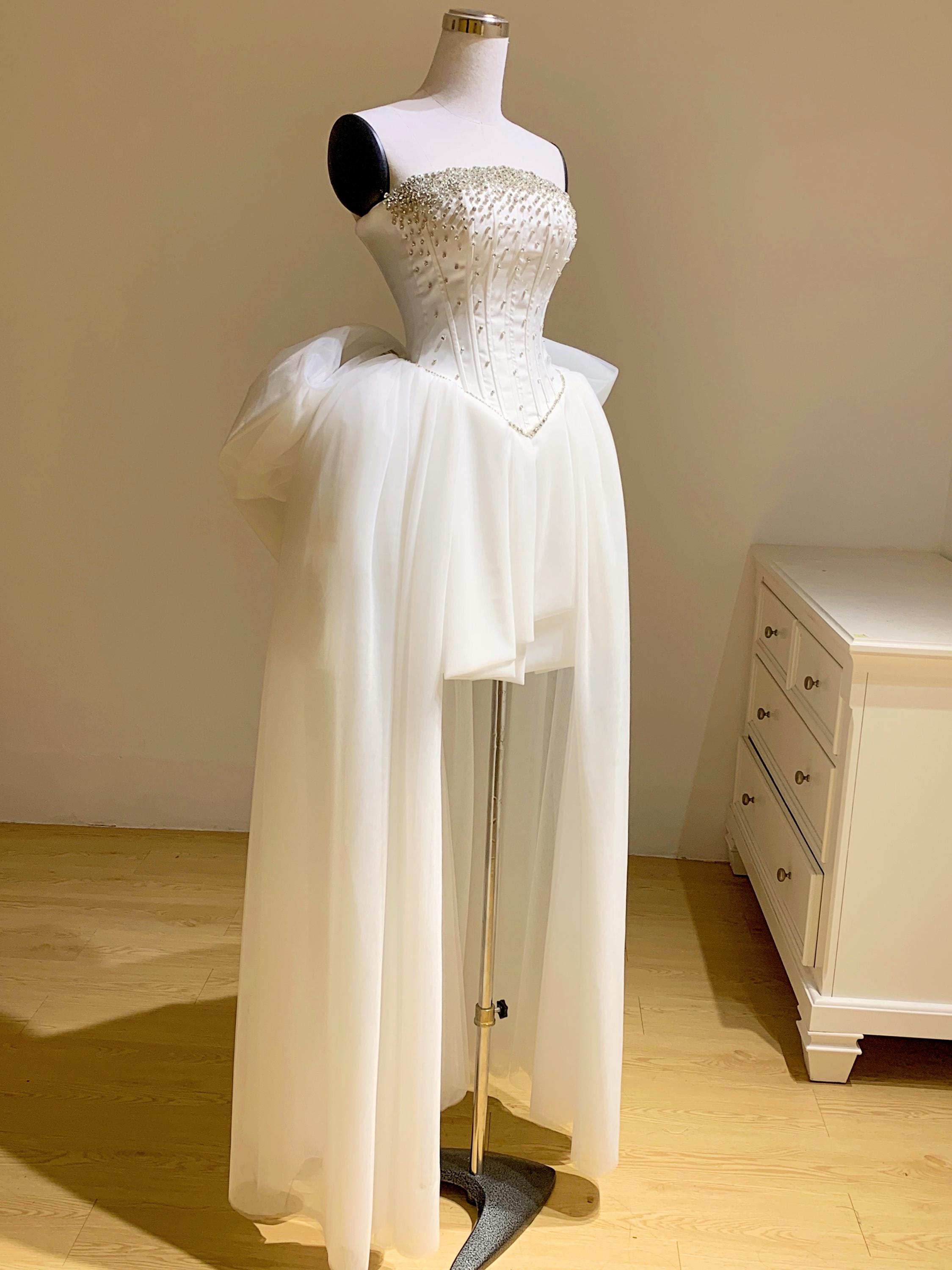 crystal doll corset prom dress Wedding / Strapless Embellished Bridal Gown / Luxury Strapless Wedding Gown / Evening Gown / Dress Satin dress with Size:4.5 US Men (3.5 AU/UK) Elsin Lilac Mermaid V-neckline Cowl tight fit