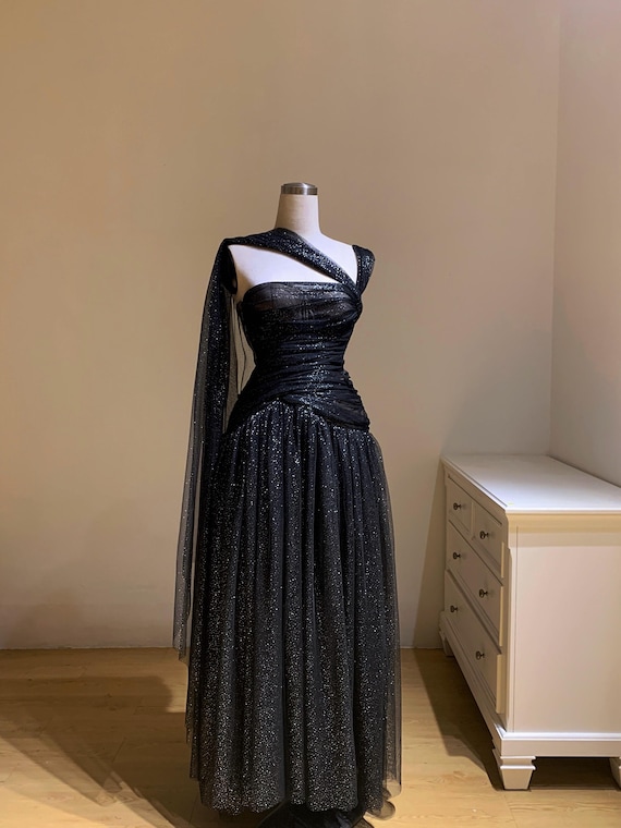 goth wedding guest dress Opulessa Black Elegant Evening For Women,Autumn Mesh Knit Slim Off-Shoulder Mermaid Hem Prom Dress,Halloween Dress,Western Style enought for your daily wearing 2 24 Gorgeous Gothic Bridesmaid Dresses