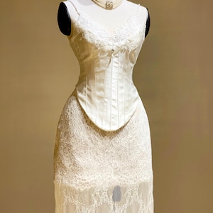 Corset Lace Wedding Dress / Two Piece Wedding Dress / Bridal Separates / 2in1 Wedding Dress / Elegant Wedding Gown