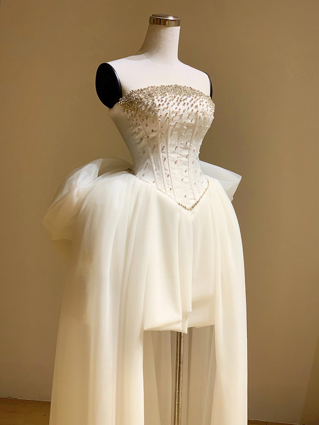 crystal corset wedding dress basque waist vespertine