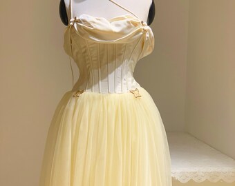 Charming Ball Gown / Vintage Prom Dress / Celeste Corset Dress / Corset Prom Dress / Corset Wedding Dress