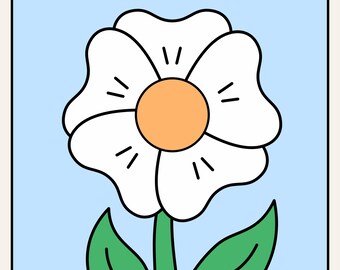 Take it Easy Flower Digital Print