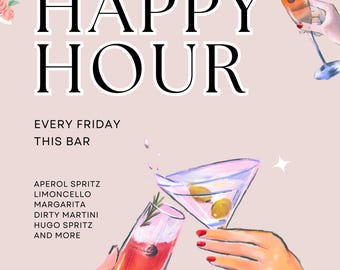 Happy Hour Digital Print