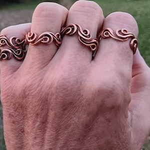 100% Pure Copper Thumb Ring - Bio Healing Pain Relief Fashion Jewelry For Men & Women - View #9