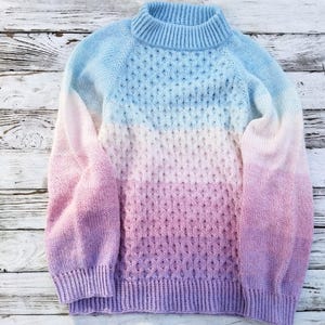 Knitting Pattern - Knit Sweater Pattern, Easy Knitting Pattern, Pullover Pattern, Beginner Sweater, Sweater Top-Down - PDF Knitting Pattern