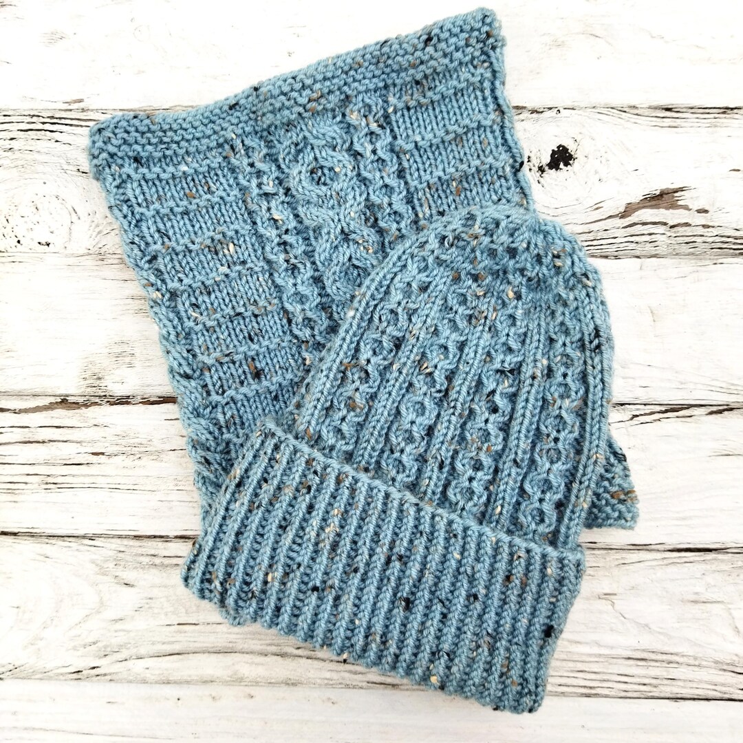 Knit Hat and Cowl Pattern Set: Women's Winter Accessories (PDF Download ...