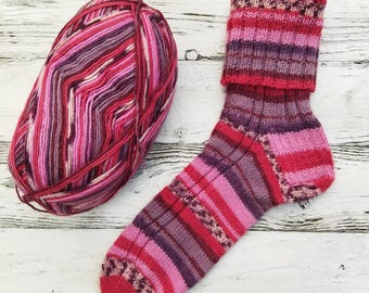 Winter Sock Yarn, 75% Superwash Wool Fingering Weight, Soft Yarn for Knitting Socks, Beginner Friendly + Free Pattern