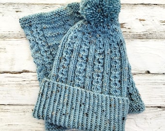 Braided Cable Knit Hat Pattern: Winter Beanie (PDF Pattern)