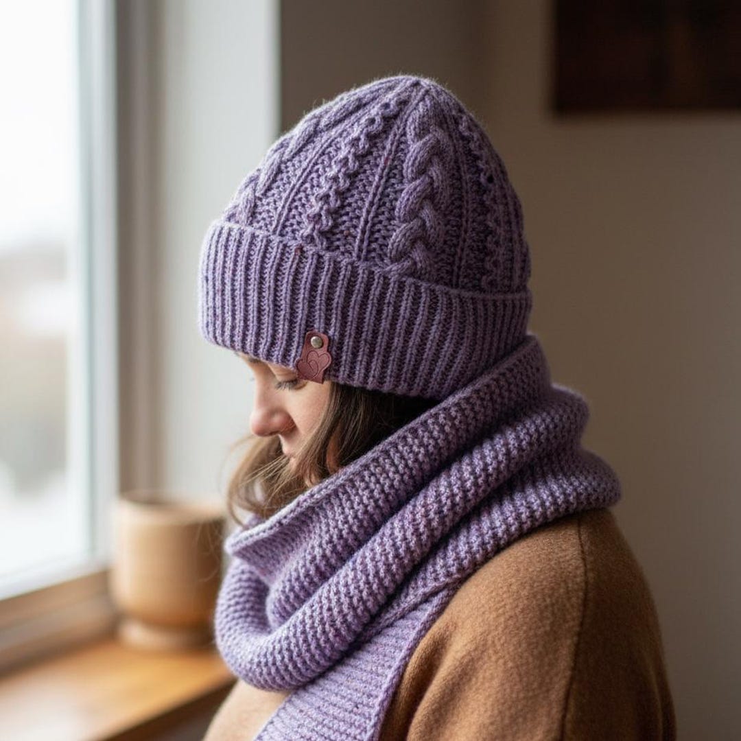 Cable Knit Hat Pattern PDF – Ribbed Beanie Knitting Pattern, Classic ...