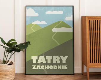 Affiche des Tatras : art du paysage de Zakopane, Pologne (téléchargement numérique