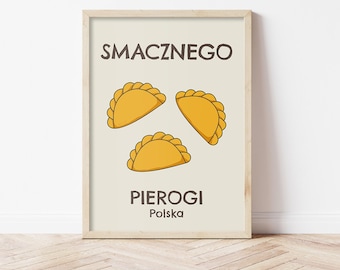 Pierogi Print: Polish Dumpling Kitchen Wall Art (Digital Download