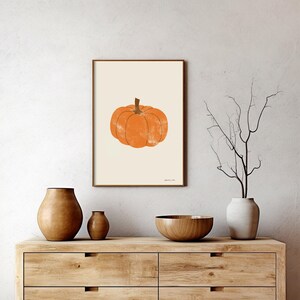 Kürbis, Herbst Kürbis Wandkunst, Halloween Poster, Herbst Wohnkultur, druckbare Wandkunst, Halloween Kürbis Druck, Herbst Dekoration