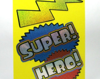 Super hero card, super hero birthday card, boys birthday card