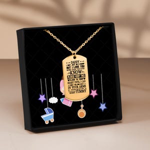 Daddy Mommy Bump Tag Necklace For Daddy gift gifted custom necklace