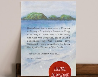 Carl Jung Quote, Art Print, Psychology Print, Counselor Print, Wall Art, Magic, Jung, Mystic Print, Quote Print, Jungian, Digital Download