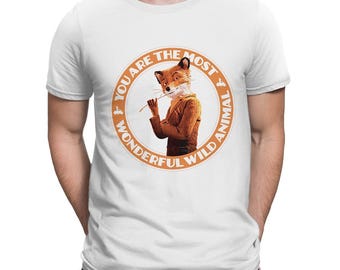 Fantastic Mr. Fox Wonderful Wild Animal-T-shirt, Wes Anderson-filmshirt, heren- en damesmaten