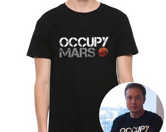 Occupy Mars Elon Musk T-Shirt, Men's and Women's Sizes (ELN-88504)