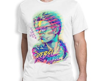 David Bowie Rebel Rebel T-Shirt, Men's and Women's Sizes