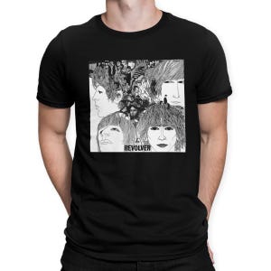 Maglietta Ufficiale The Beatles - Revolver Album Cover - Unisex Bianca, Cotone Morbido, Rock Off