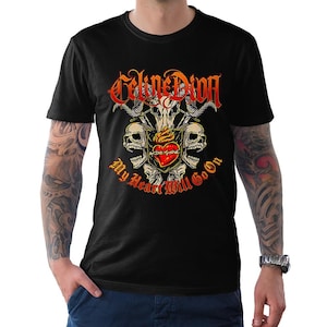 Celine Dion My Heart Will Go On Heavy Metal Lustiges T-Shirt, Herren- und Damengrößen