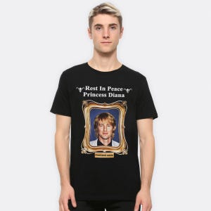 Rest In Peace Princess Diana Owen Wilson Funny T-Shirt, Men's and Women's Sizes (MOV-98900)