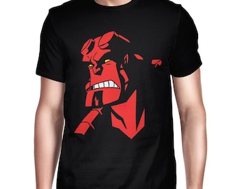 Camiseta animada de Hellboy, tallas para hombre y mujer