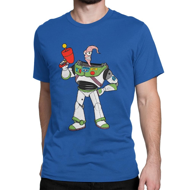 T-shirt Earthworm Jim Vintage - Heroes - Unisexe Adulte - 100% Coton - NEUF
