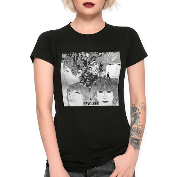 The Beatles Revolver Album Cover T-Shirt - Official Band Logo Tee For Men | 100% Cotton White
