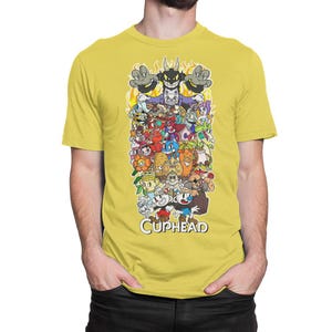 Cuphead All Characters T-Shirt, Men&#39;s and Women&#39;s Sizes