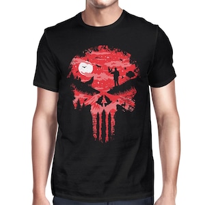 Punisher Skull Art T-Shirt, Men&#39;s and Women&#39;s Sizes