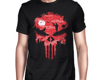 Punisher Skull Art T-Shirt, Men's and Women's Sizes
