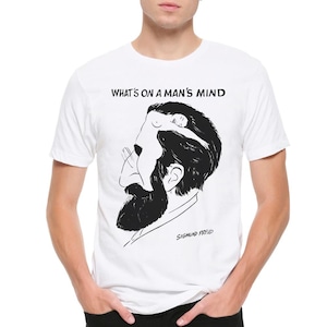 Sigmund Freud What&#39;s on a Man&#39;s Mind T-Shirt, Men&#39;s and Women&#39;s Sizes